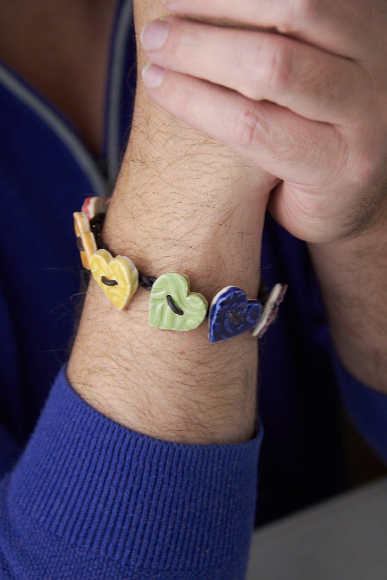Rainbow Hearts Bracelet