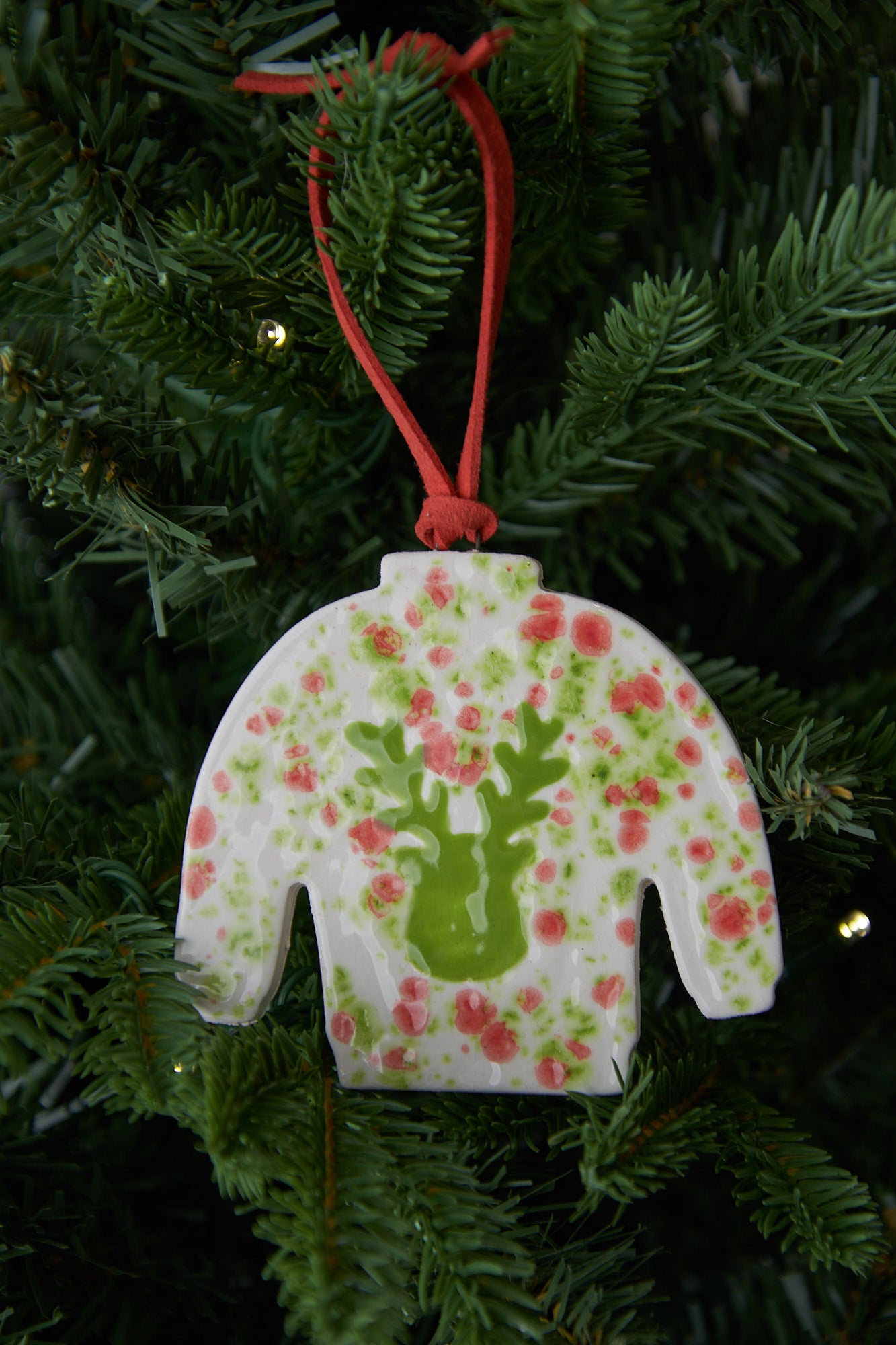 Reindeer Christmas Sweater Ornament