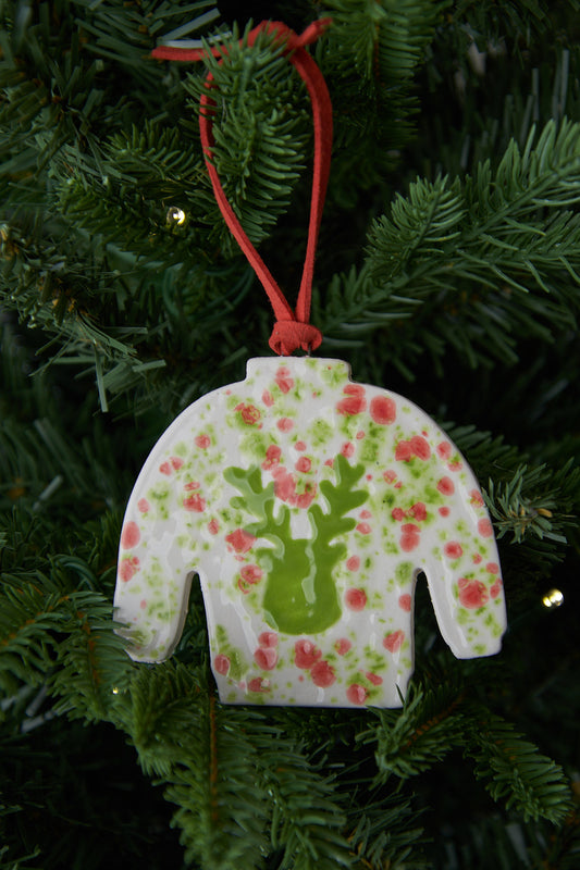 Reindeer Christmas Sweater Ornament