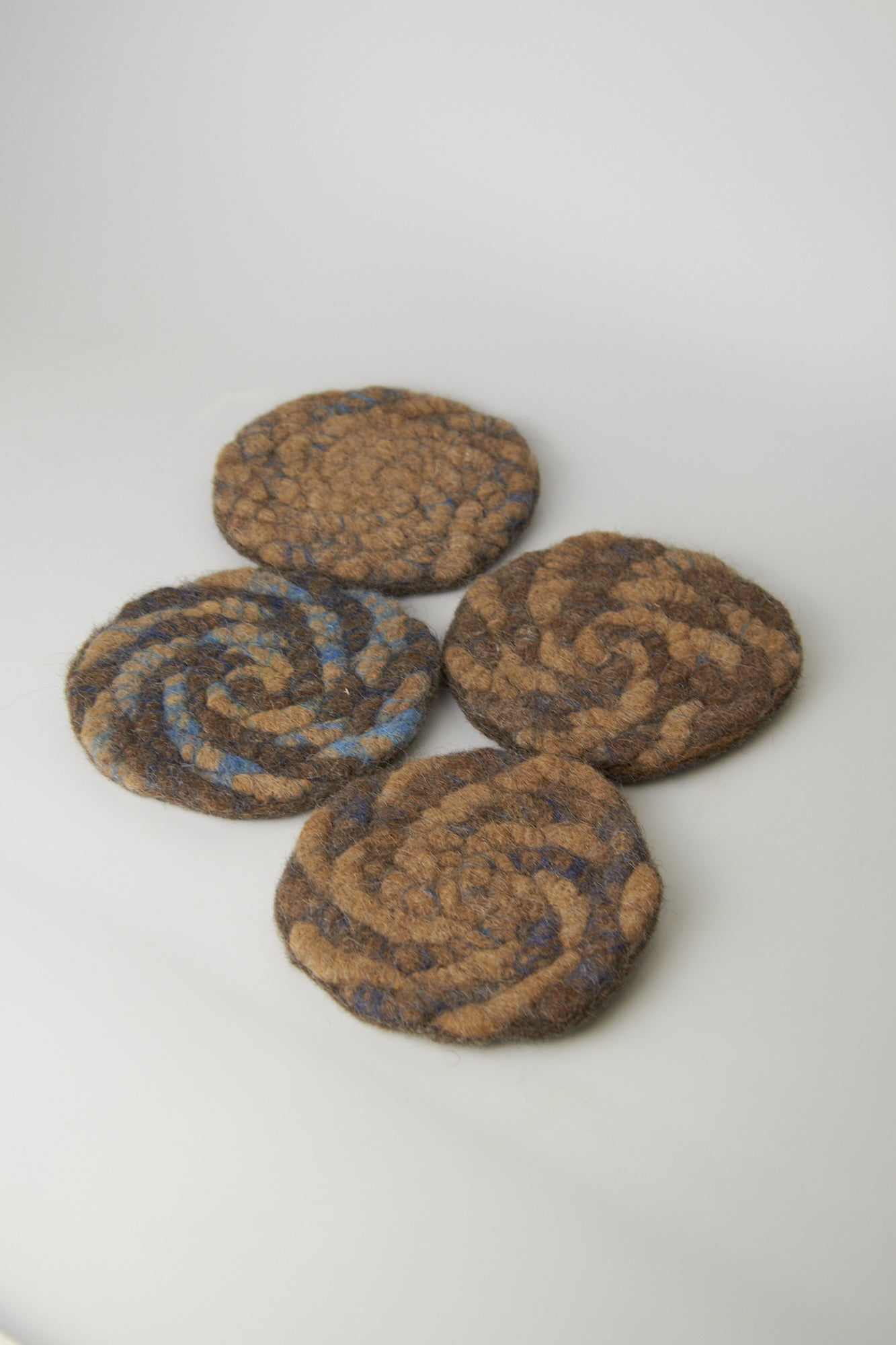 Felted Alpaca Coasters - Set of 4