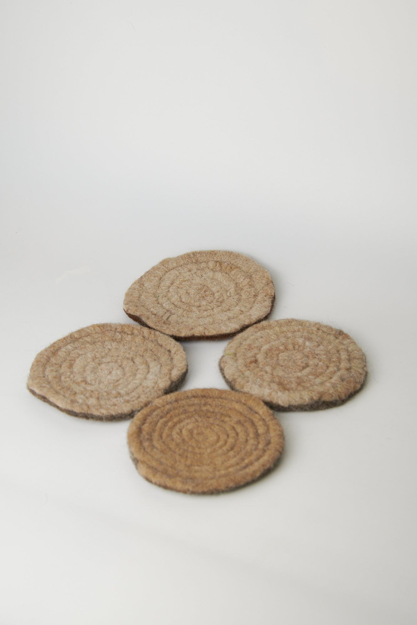 Felted Alpaca Coasters - Set of 4