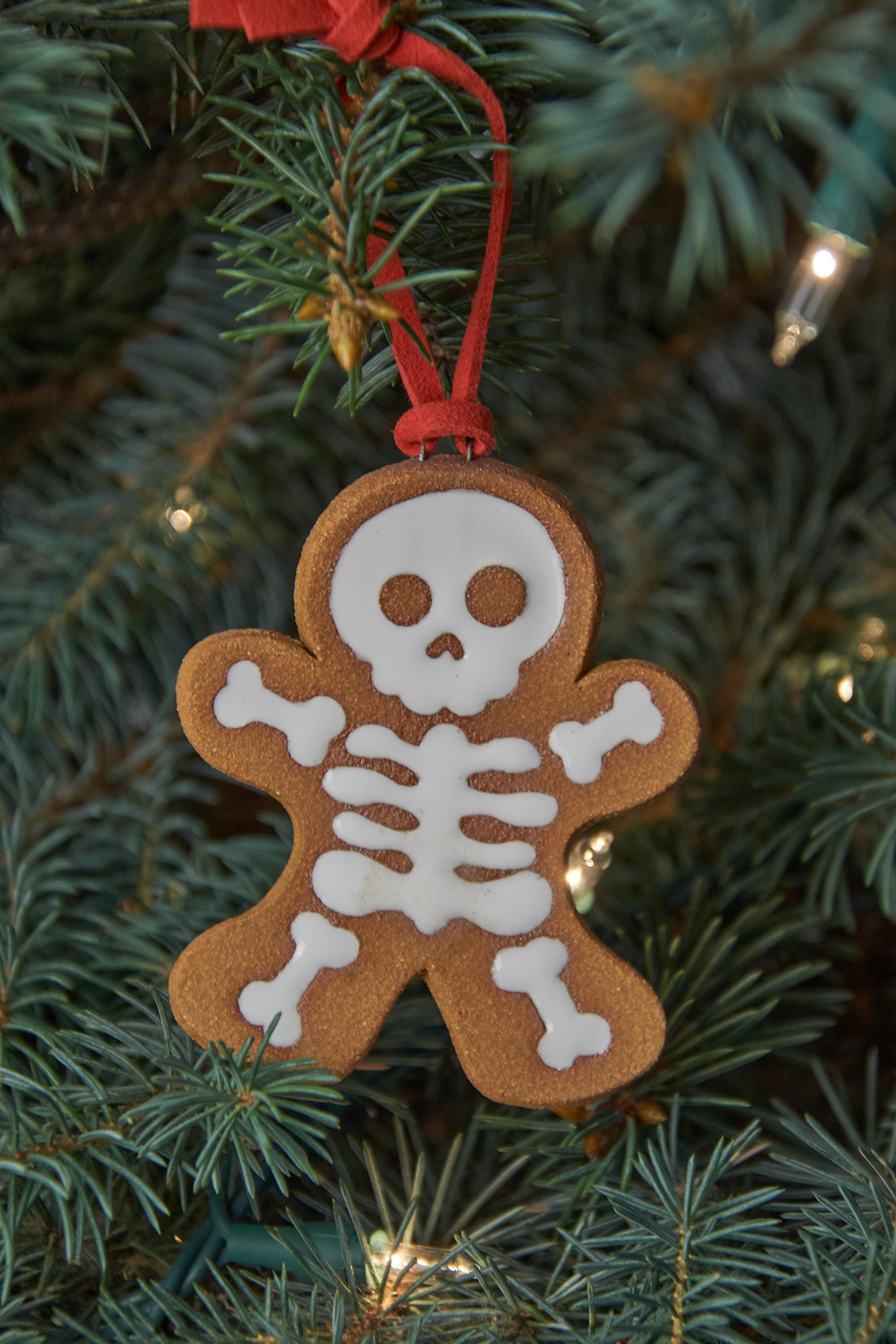 Gingerbread Man Skeleton Christmas Ornament