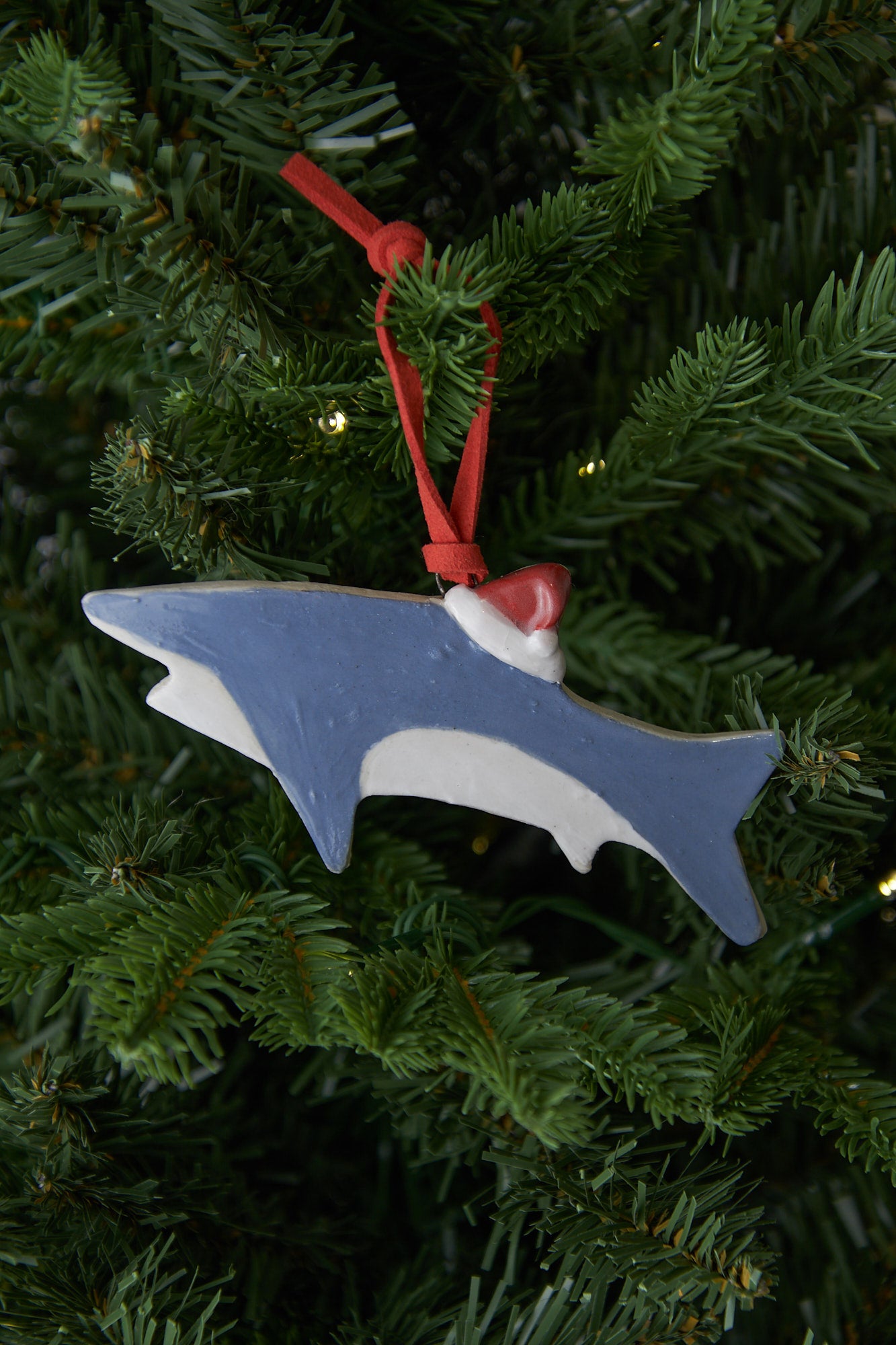 Santa Shark Christmas Ornament