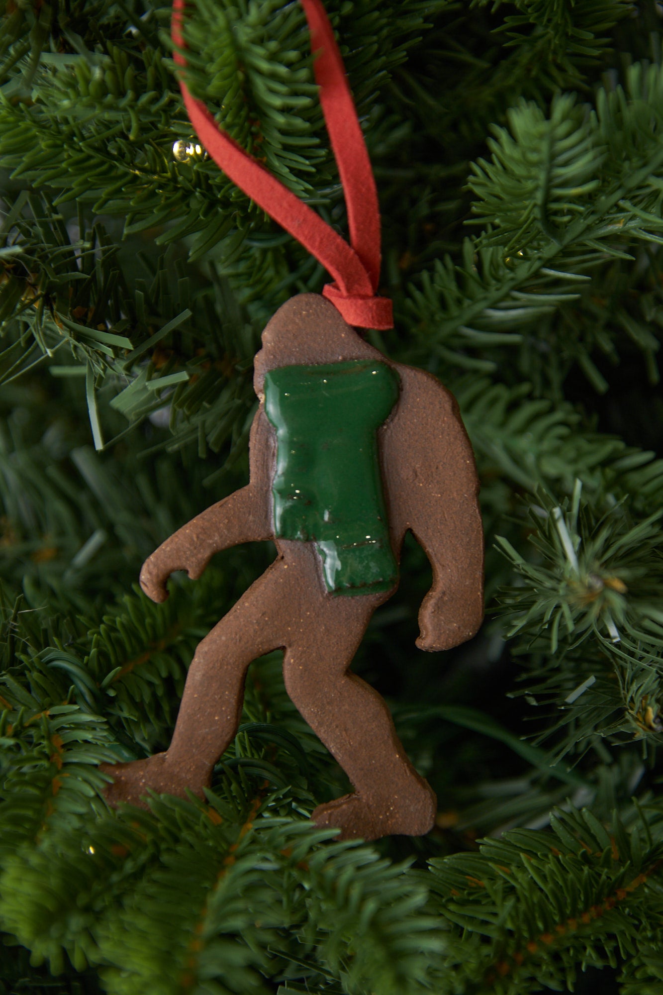 Bundle Up Bigfoot! Christmas Ornament