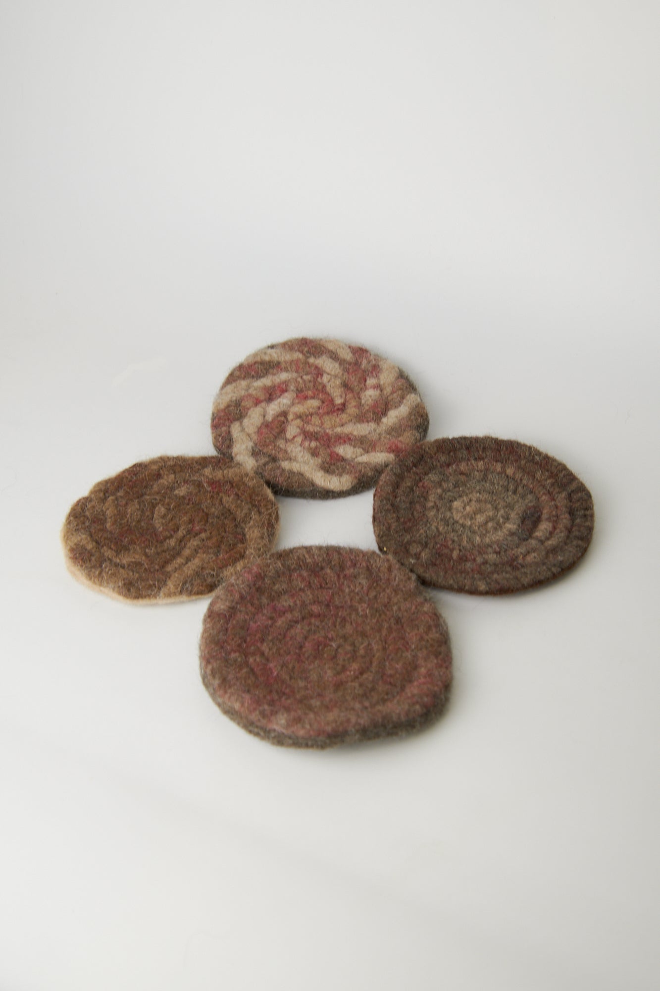 Felted Alpaca Coasters - Set of 4